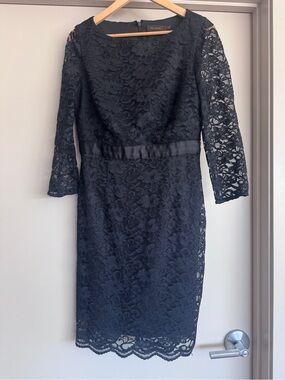 The Limited Black Lace Long-Sleeve Sheath Dress